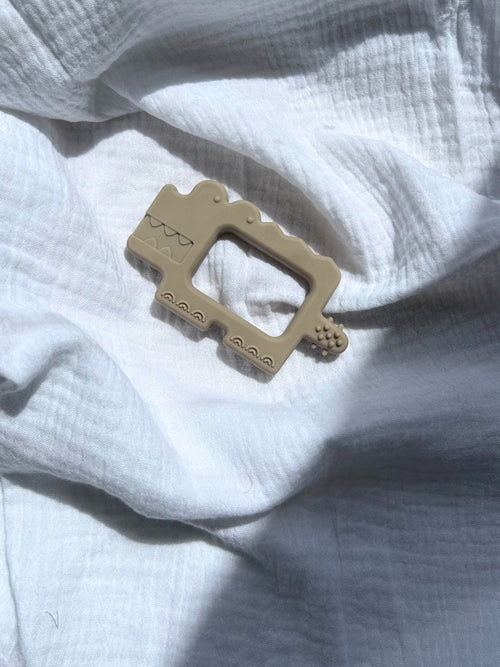 anneau de dentition "crocodile brun"