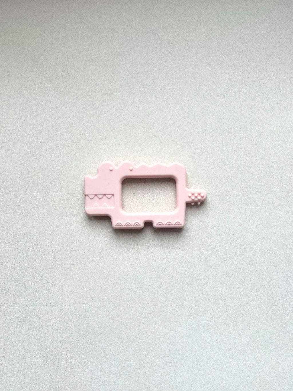 anneau de dentition "crocodile rose"