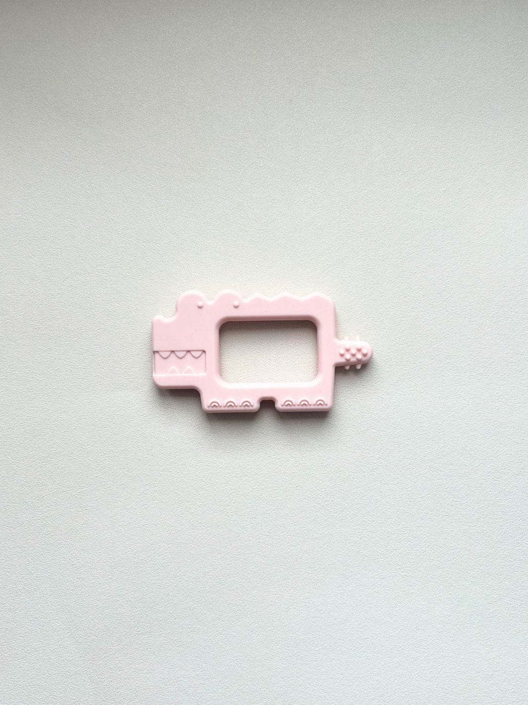 anneau de dentition "crocodile rose"