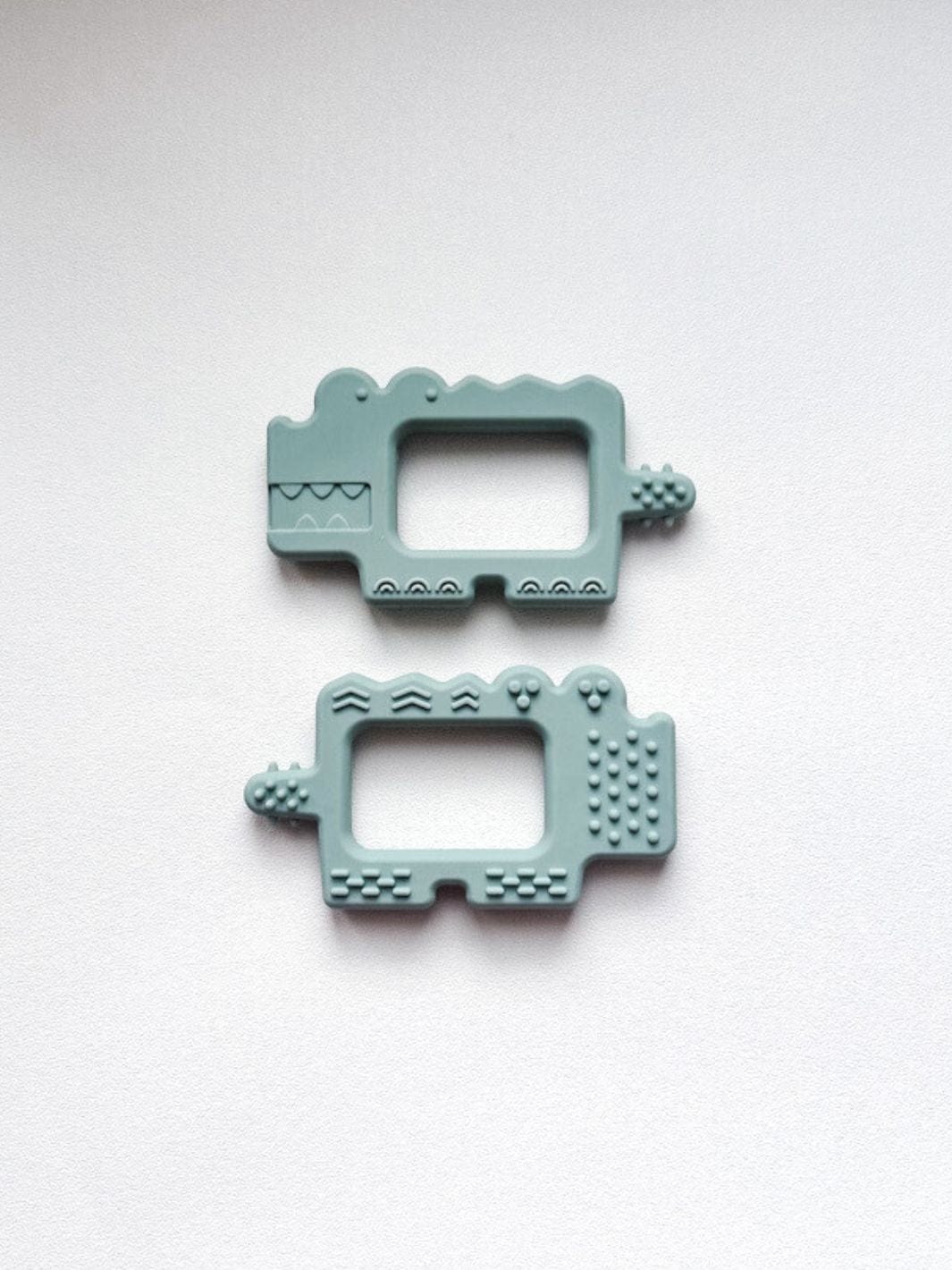 Anneau de dentition "crocodile vert"