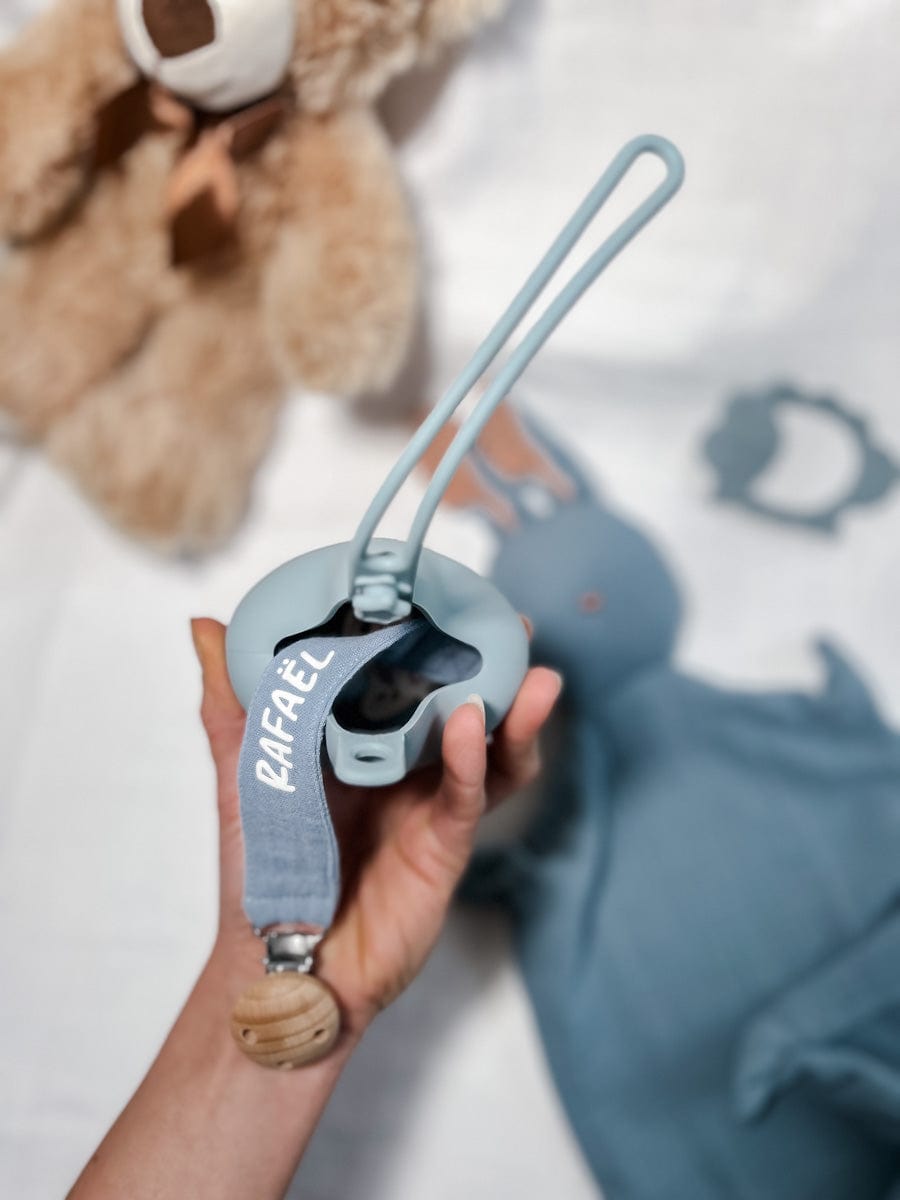 Coffret naissance à personnaliser bleu - Doudou et accessoires