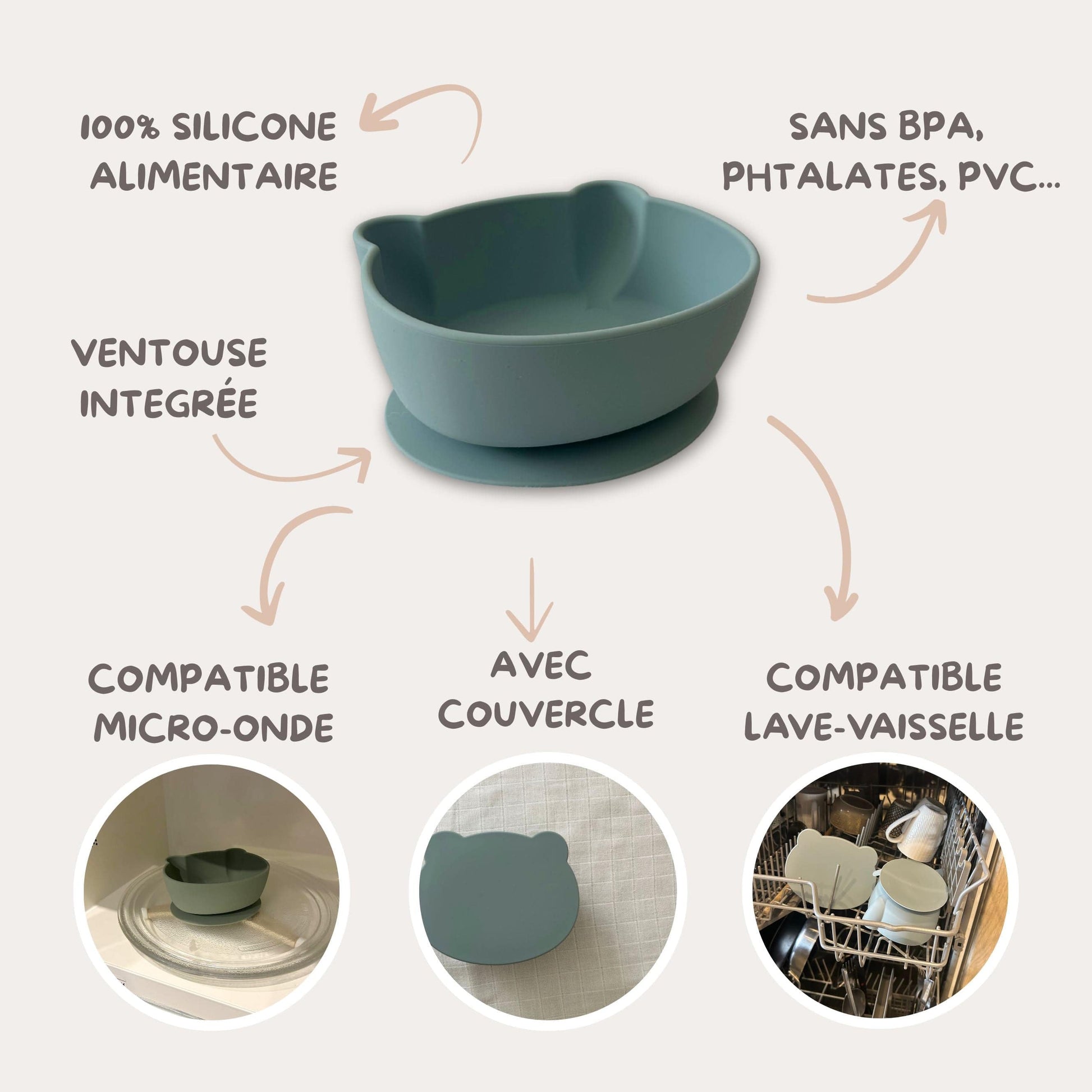 Coffret repas "Petit Ours" bleu