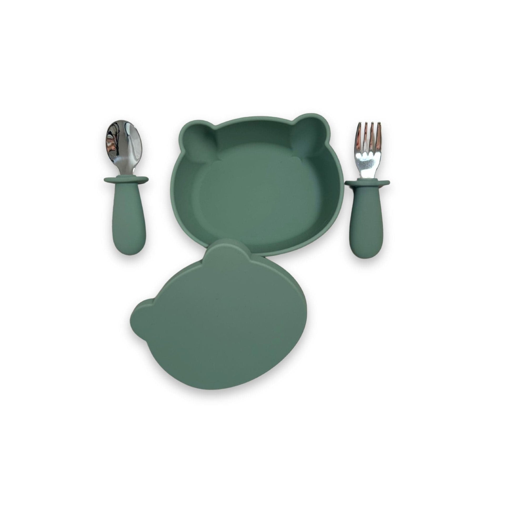 Set de repas "Petit Ours" vert