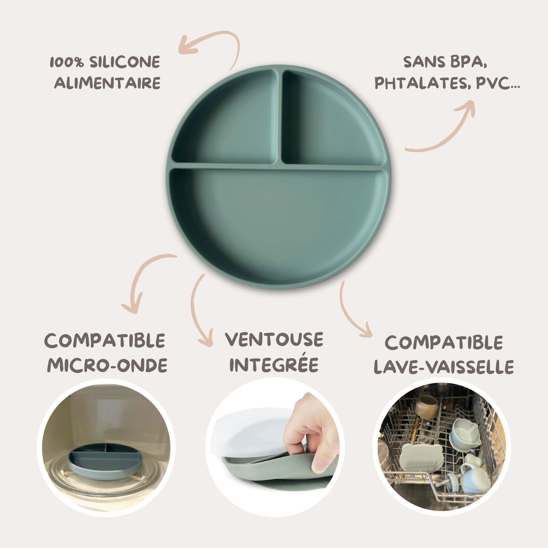 set repas 3 pièces "bleu"