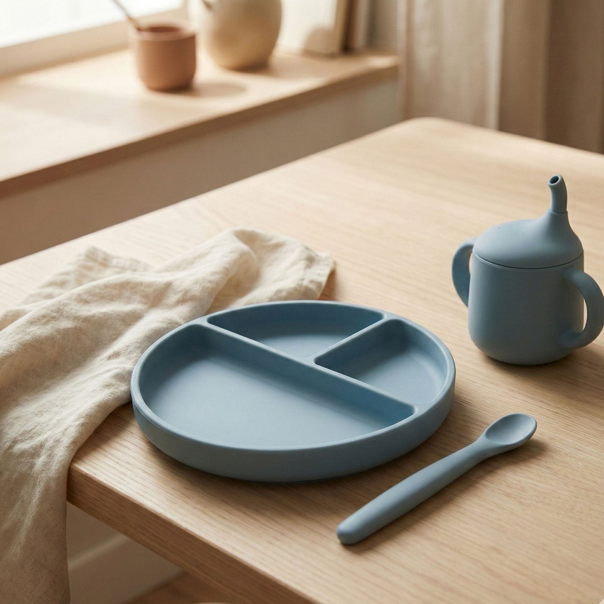 Set repas 3 pièces "bleu"