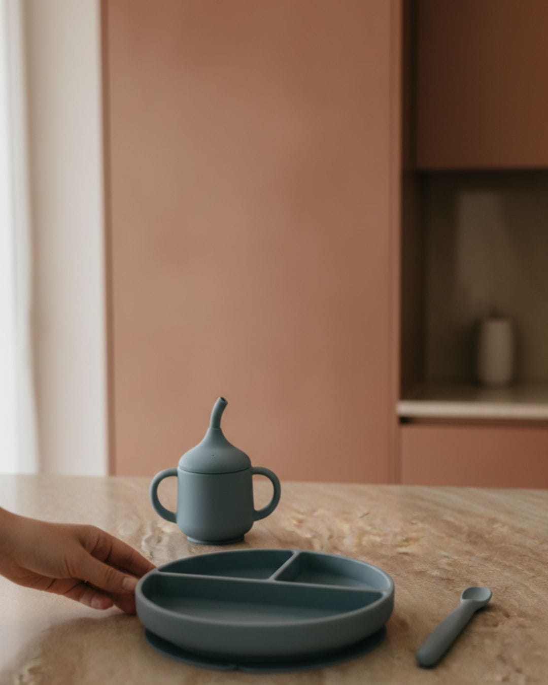 Set repas 3 pièces "bleu"