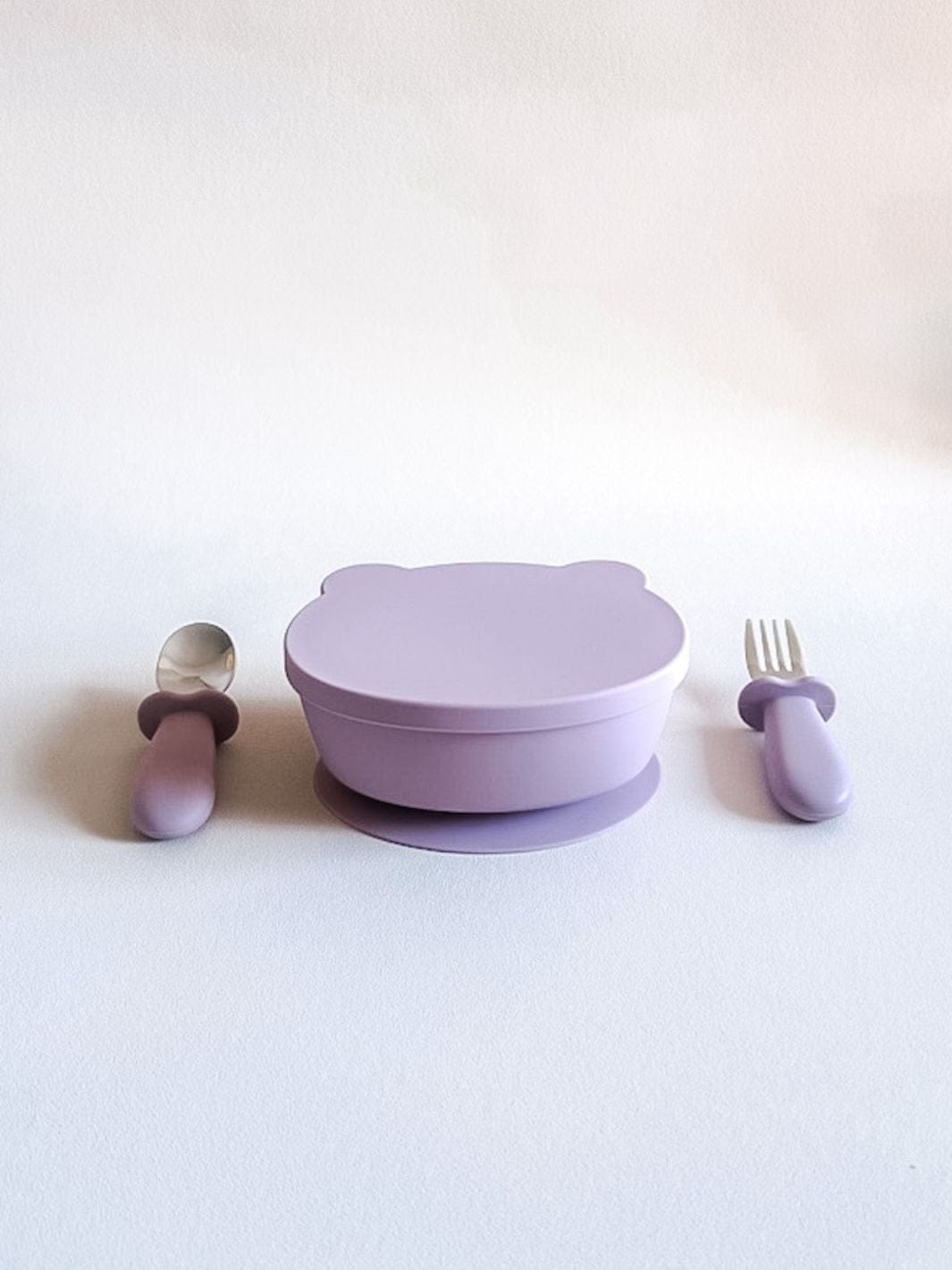Set repas "Petit Ours" mauve
