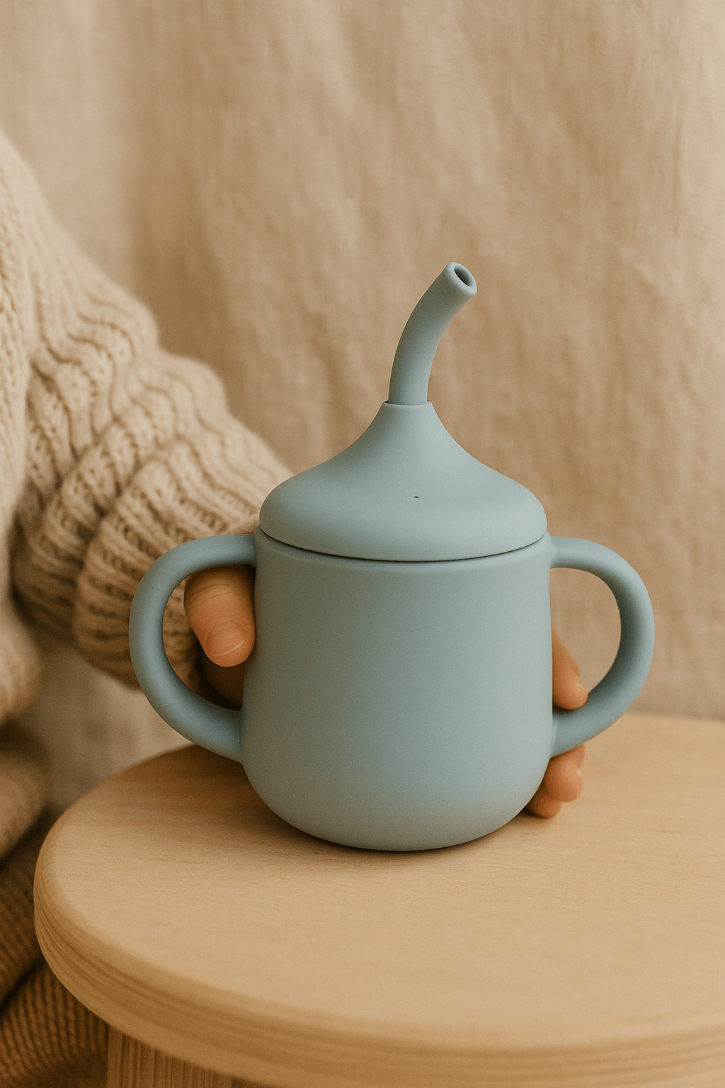Tasse d'apprentissage bleu