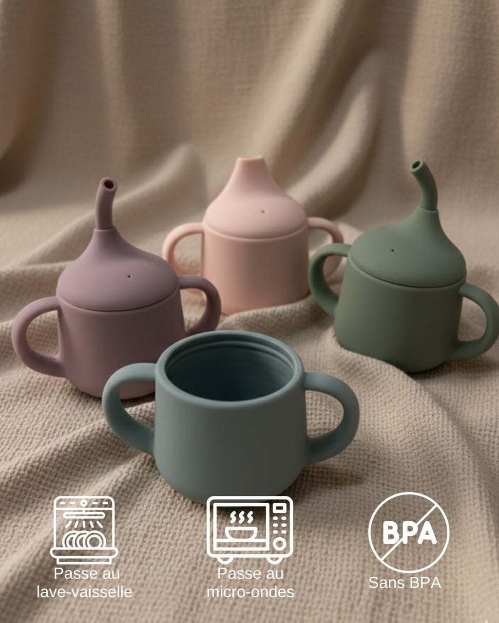 Tasse d'apprentissage bleu