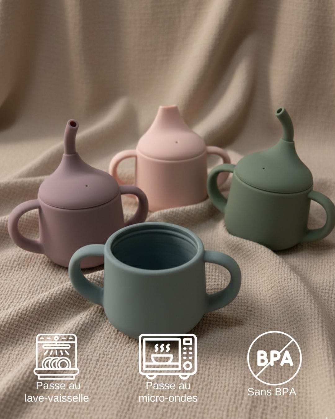 Tasse d'apprentissage bleu