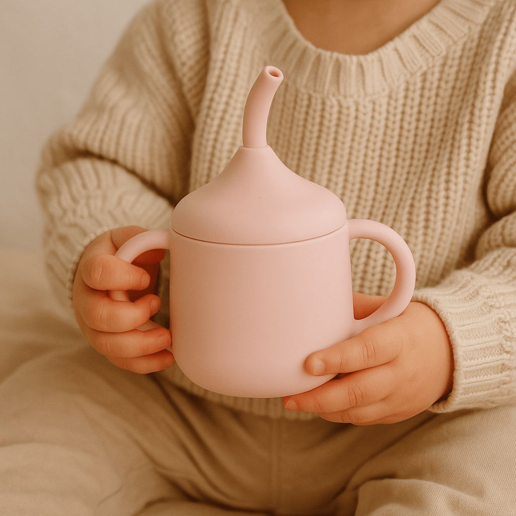 Tasse d'apprentissage rose