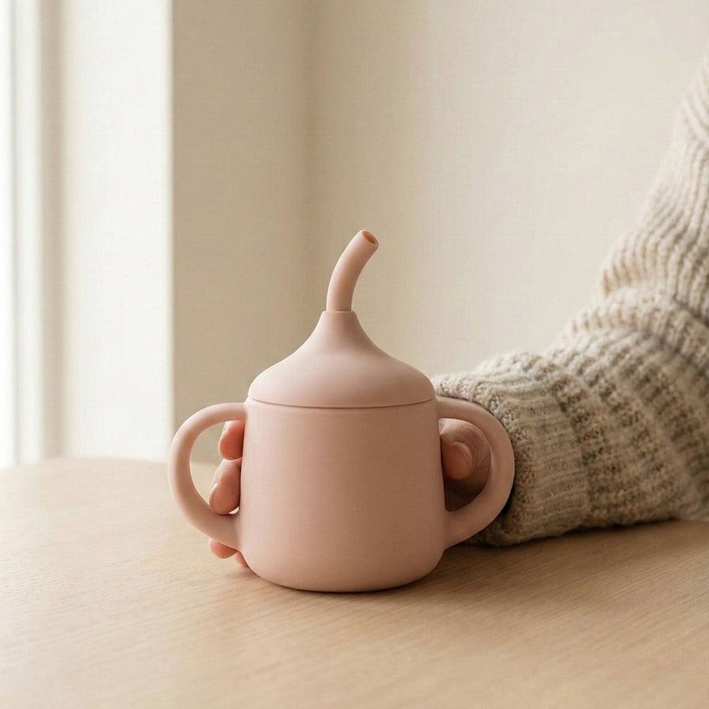 Tasse d'apprentissage rose